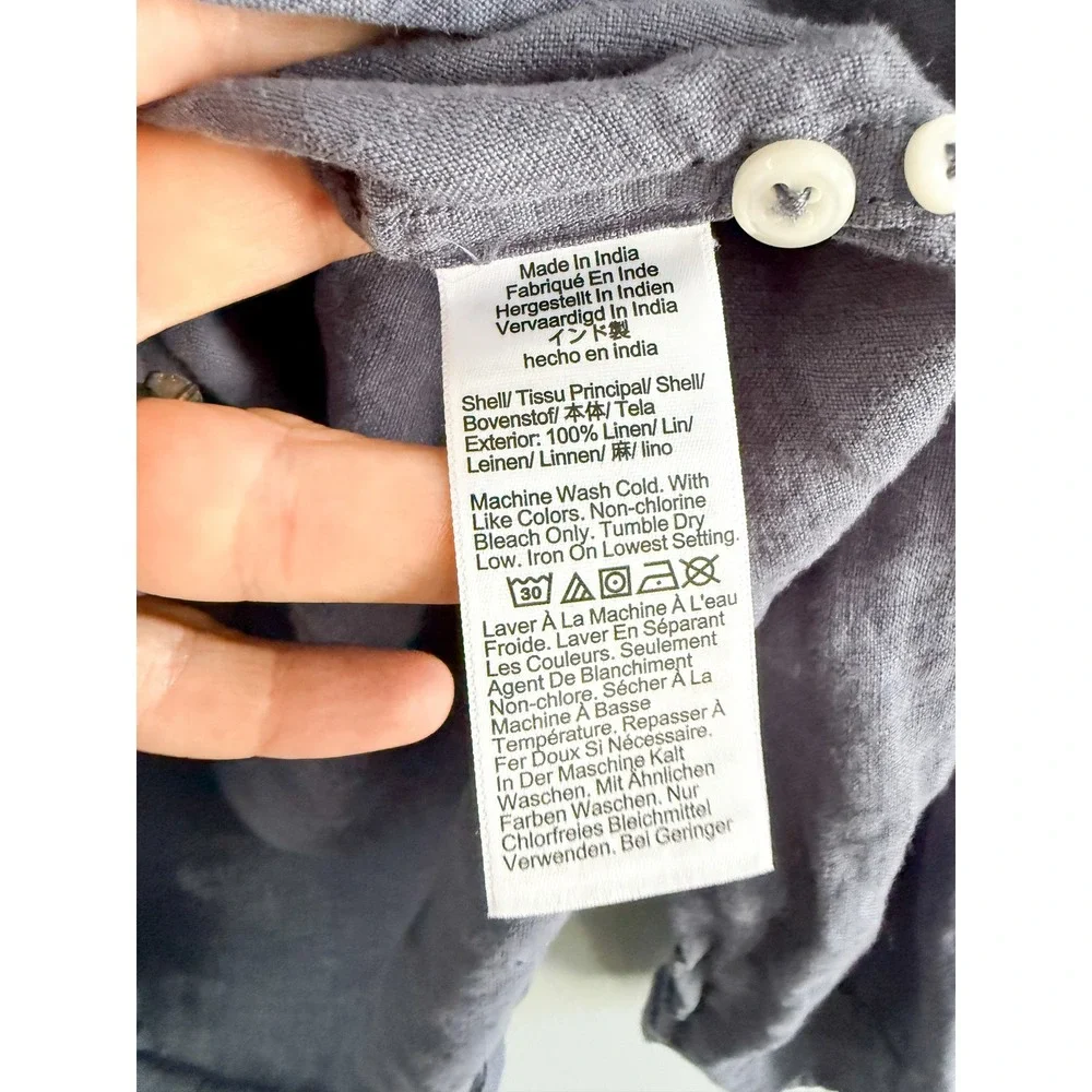 J.Crew | Baird McNutt Irish Linen Shirt in Faded Indigo Blue | Sz XL